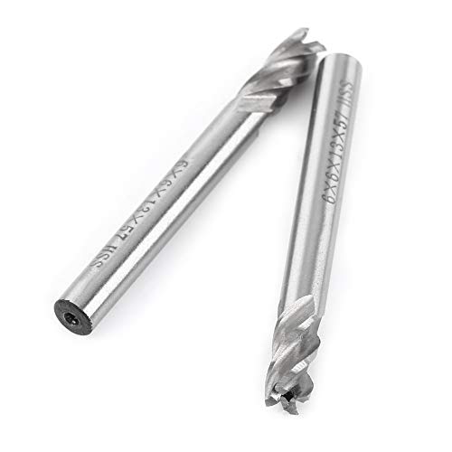 Hohe Härte 2pcs HSS 6mm 4 Flötenendmühlen Metallschnitzer -Gravurfräumaschinen Bit CNC -Werkzeug für Viele Fräsmaschinen. von RIZGHWOY