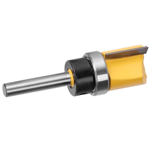 Holzbearbeitungsschneider Hochwertiger Kohlenstoffstahl -Flush -Trim Router Bit für Holzschlitz und Trimmen, 1/4 Zoll von RIZGHWOY