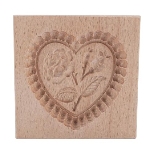 Holzkekse Schimmel Kekse Schimmelpilze Presse mit Herz Rosenmuster für Kürbiskuchen Mooncake Backen Easy Demolding Food Grade Bienenwachs Beschichtet Holzkekse Schimmel Kekse Schimmelpilze Presse mit Herz Rosenmuster für Kürbiskuchen Mooncake Backen Easy Demolding Food Grade Bienenwachs Beschichtet von RIZGHWOY