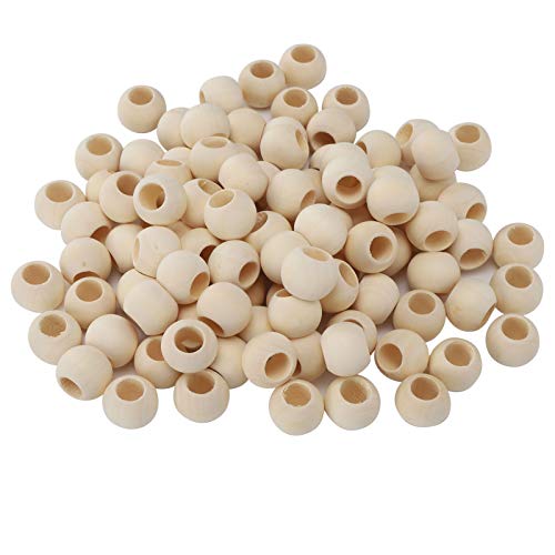 Holzperlen 100pcs 20 Mm Rundes Loch Halsketten -Abstandshalter DIY Schmuckzubehör für Armbänder Halsketten Traumfänger Holzfarbe von RIZGHWOY