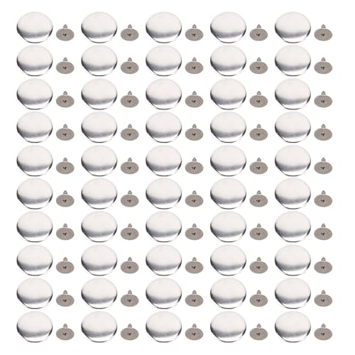 Keine Sewhosenknöpfe Verstellbare Taille Straffungsstoffe 17mm Edelstahl Silber mit Gewindeschrauben für Hosenjackengürtel Ersatz von RIZGHWOY