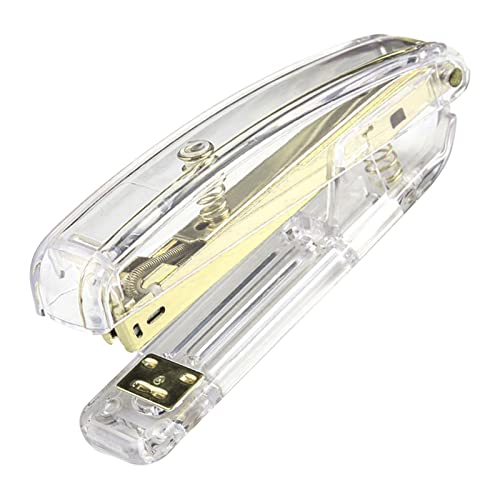 Labour Saving Small Hefter für Schreibtisch, Bequemer Grip -Büro -Hefter für Effizientes Stapeln (GOLD) von RIZGHWOY