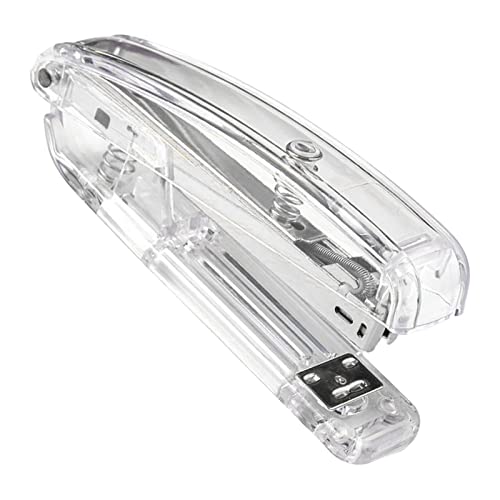 Labour Saving Small Hefter für Schreibtisch, Bequemer Grip -Büro -Hefter für Effizientes Stapeln (SILVER) von RIZGHWOY