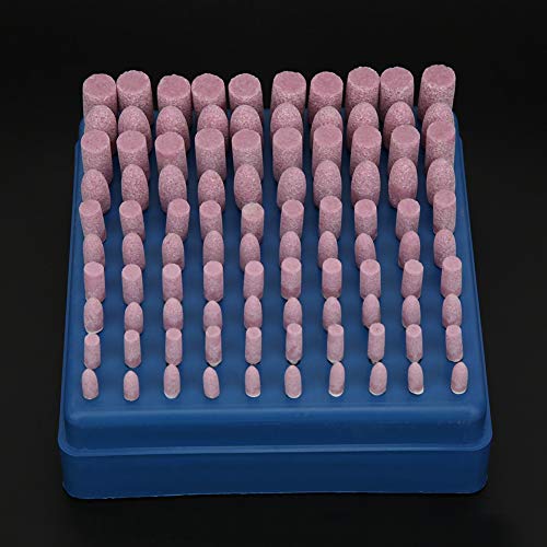 Lange Anhaltende Pink Funsed Alumina Pa Schleifkopf Set - 100 PCS Polishing Set 80 Grit 3mm Shank von RIZGHWOY