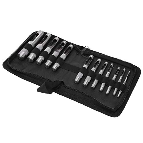 Lederloch Puncher Carbon Steel Hollow Punch Tool Set 12 Prozent von RIZGHWOY