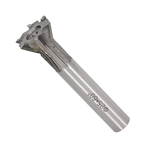 Mahlen Cutter Tool Zementiertes Vergaser 25 Mm Durchmesser 6 Flöten -Schwalbenschwanz -Schaft für Drehmaschine - Einfach zu Installieren, Geeignet für Legierungsstahl, Werkzeugstahl Geeignet von RIZGHWOY
