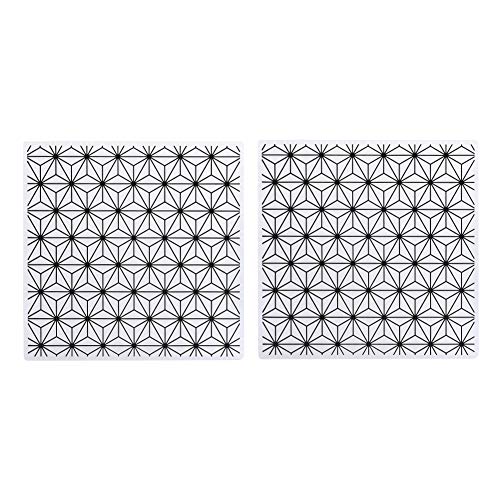 Prägienordner Langlebige Materialvorlage für Kartenherstellung, 2pcs Quadratische Form Konkav Konvexes Scrapbooking für DIY -Handwerk Fotoalbum Dekoration (EM198) von RIZGHWOY