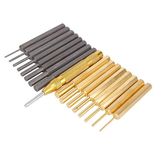 Professionelles Kohlenstoffstahl -Messing -Punch Werkzeug Kit Set für Lederhandwerkswerkzeug Hole Puncher, Einstellbarer Kanten Creaser für Handwerker und Enthusiasten von RIZGHWOY