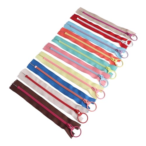 RIZGHWOY 10pcs Buntes Harz Trennende Jacke Reißverschlüsse Zum Nähen von DIY -Kunsthandwerk, 7,9 Zoll Länge für Kleidungsstücke Home Textile von RIZGHWOY