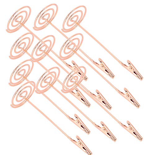 RIZGHWOY 10pcs Photo Cliphalter, Langlebiger Desktop -Name -Kartenhalter für Hochzeitsgeschenke, Memohalter für Kohlenstoffstahl für Jubiläumsfeiern RIZGHWOY 10pcs Photo Cliphalter, Langlebiger Desktop -Name -Kartenhalter für Hochzeitsgeschenke, Memohalter für Kohlenstoffstahl für Jubiläumsfeiern von RIZGHWOY