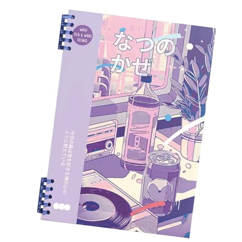 RIZGHWOY 120 Seiten Spiraler Lose Leaf Notebook Ink Proof Writing Journal für Office School, B5 Größe Leichtviolettes Binder Notebook (Netz) von RIZGHWOY