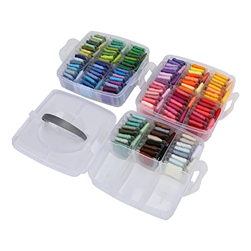 RIZGHWOY 150-Farben-Stickfaden Helles Plastik-Spool-Handwerksfaden für Kreuzstich, die Meisten Menschen Im Rechten Alter, Polyester RIZGHWOY 150-Farben-Stickfaden Helles Plastik-Spool-Handwerksfaden für Kreuzstich, die Meisten Menschen Im Rechten Alter, Polyester von RIZGHWOY