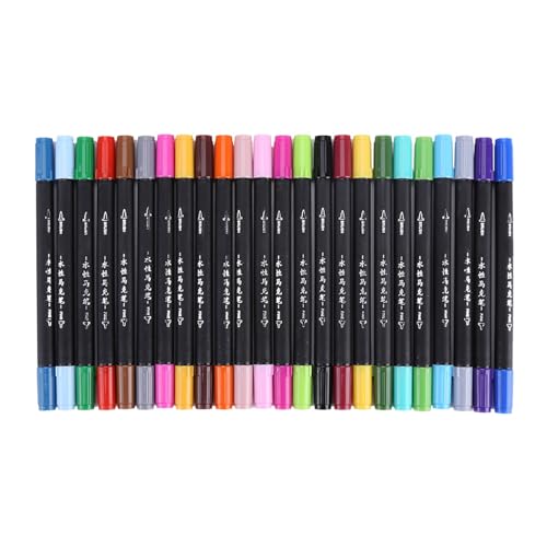 RIZGHWOY 24 Farben Dual Tipps Aquarell Marker Stifte für Malerei, Zeichnen und Kunstskizzle von RIZGHWOY