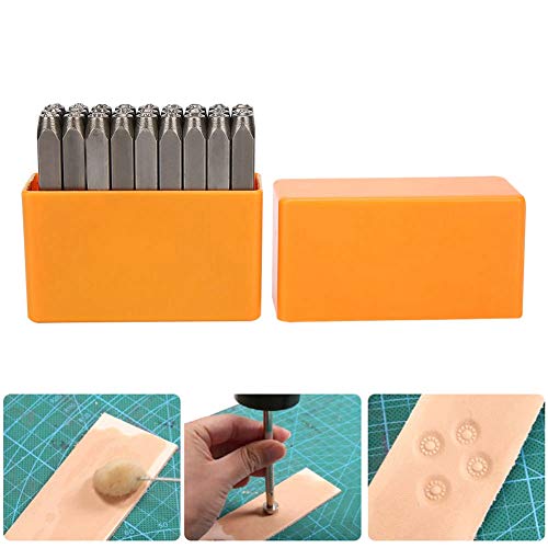 RIZGHWOY 27pcs Briefmarkenstempelstempel Set Wear-resistenter Kohlenstoffstahl Alphabet Stempelstempelwerkzeug für Lederschmuck Herstellen von RIZGHWOY