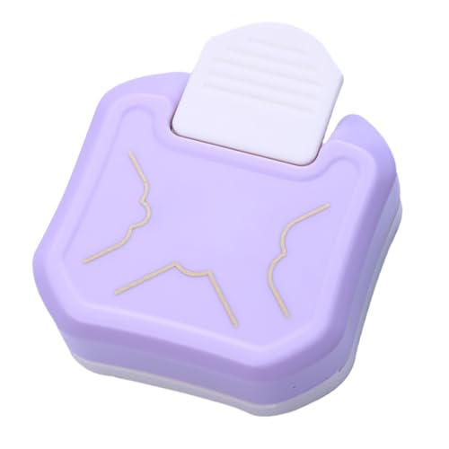 RIZGHWOY 3 in 1 Papierecke Runder Vielseitige DIY Hole Puncher für Handwerksprojekte Plastik (violett) von RIZGHWOY