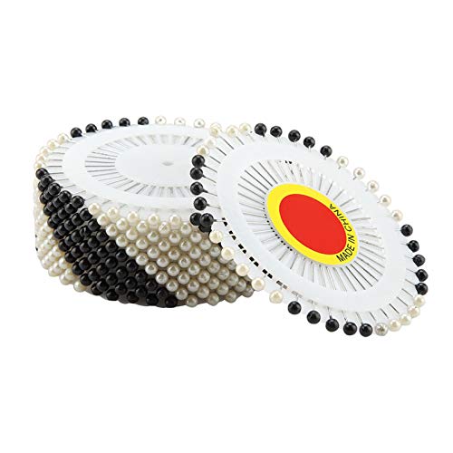 RIZGHWOY 480pcs Schneidermacherstifte Straight Pins Nähen für Handwerk Hochzeit DIY Blumensträuße (Schwarz-Weiss) von RIZGHWOY