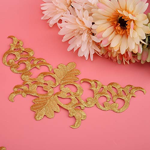 RIZGHWOY 4PCS Stickerei Badge Patch Nähtuchstoffaufkleber DIY Basteldekoration Kleidung Accessoires - Dekorieren Sie die Kleidung, Kreieren (Turmform golden) von RIZGHWOY