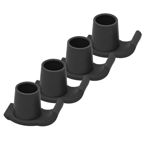 RIZGHWOY 4pcs Skier Gleitet Gummi -Wanderer Gleit Skier 4 PCs Universal Walker Ski Gleitet auf Fliesen Teppichböden Hartholzböden Zuverlässige Wanderhilfe für ältere Menschen (Black) von RIZGHWOY