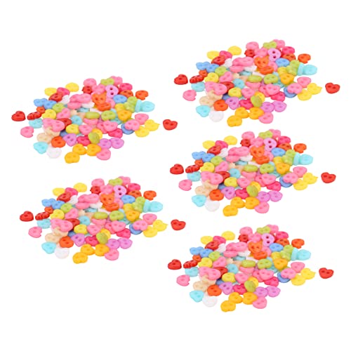 RIZGHWOY 500 PCs Mix -Tasten Zum Scrapbooking und Nähen, Umweltfreundliche Materialien, Geeignet für und Erwachsene (Herzförmig) von RIZGHWOY