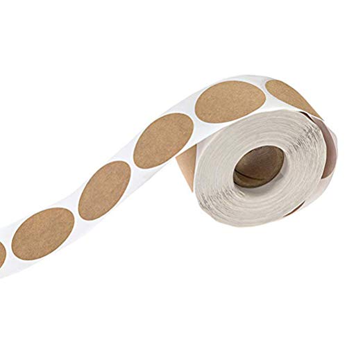 RIZGHWOY 500pcs Kraftpapieretiketten, Selbstklebende Aufkleber für Backbeutel, Braune Kraftaufkleber für Ladenbesitzer, Handwerk, Organisieren, Glas- und Konservenetiketten (Wie gezeigt) von RIZGHWOY