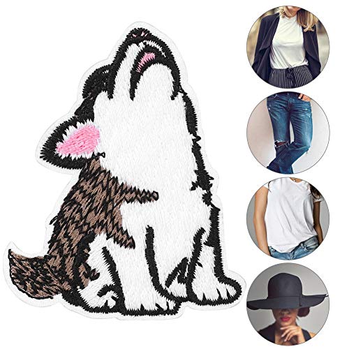 RIZGHWOY 6PCS Vivid Wolf Cub Applices Zum Bügeln oder Nähen, Ideal für die Reparatur und Dekoration der Kleidung (Little Wolf hob) von RIZGHWOY