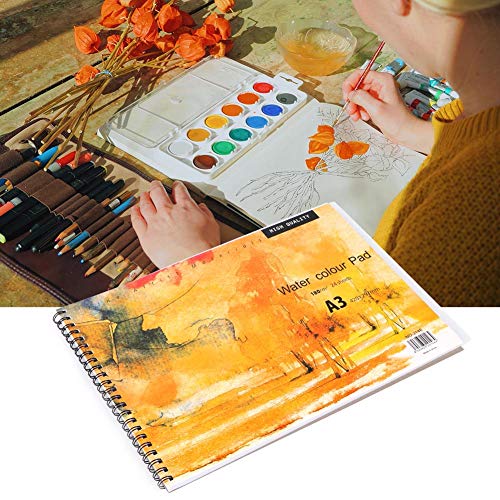 RIZGHWOY A3 Aquarellmalerei Buch Hochwertiger Notizblock für Künstler, Graupapier Ideal für Pastellfarben RIZGHWOY A3 Aquarellmalerei Buch Hochwertiger Notizblock für Künstler, Graupapier Ideal für Pastellfarben von RIZGHWOY