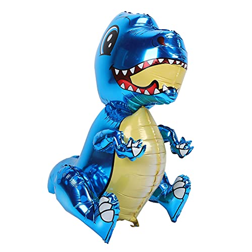 RIZGHWOY Aluminiumpapier Ballus Im Süßen Dinosaurier und Selbstinfrannig für Geburtstagdekoration (BLUE) von RIZGHWOY