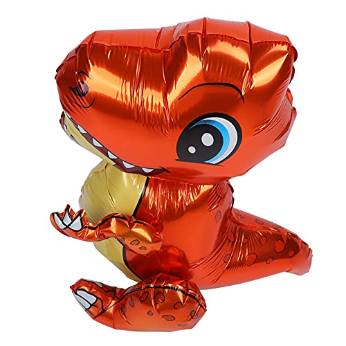 RIZGHWOY Aluminiumpapier Ballus Im Süßen Dinosaurier und Selbstinfrannig für Geburtstagdekoration (Rot) von RIZGHWOY