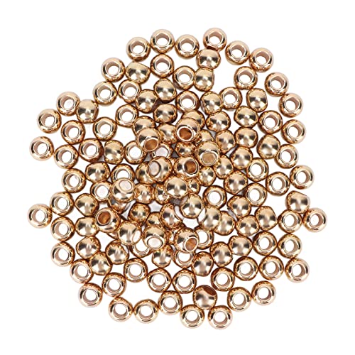 RIZGHWOY Bastelharz Pony Perlen Langlebige Glänzende Oberfläche für Schmuckarmband -Haarzubehör 200pcs (12 mm Gold) von RIZGHWOY