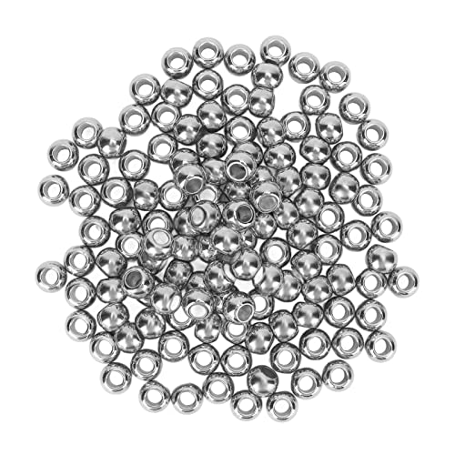 RIZGHWOY Bastelharz Pony Perlen Langlebige Glänzende Oberfläche für Schmuckarmband -Haarzubehör 200pcs (12mm Silber) von RIZGHWOY