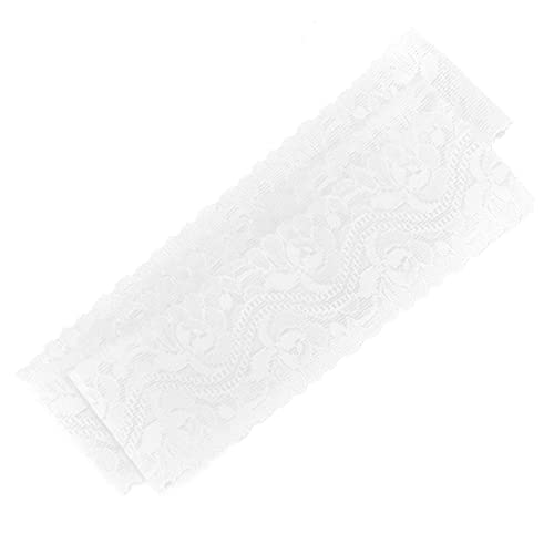 RIZGHWOY Breites Spitzenbandrolle mit Modischem Wellenmuster -Design, Zum Nähen und Partys, 10 Yard Weißer Spitze Stoff RIZGHWOY Breites Spitzenbandrolle mit Modischem Wellenmuster -Design, Zum Nähen und Partys, 10 Yard Weißer Spitze Stoff von RIZGHWOY