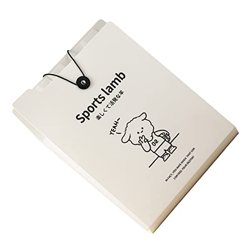 RIZGHWOY Buchstabe A4 Papier Erweiterung Dateiordner Tragbarer Vertikaler Organisator für Schnellsuche, Schule (Energetisches Lamm) von RIZGHWOY