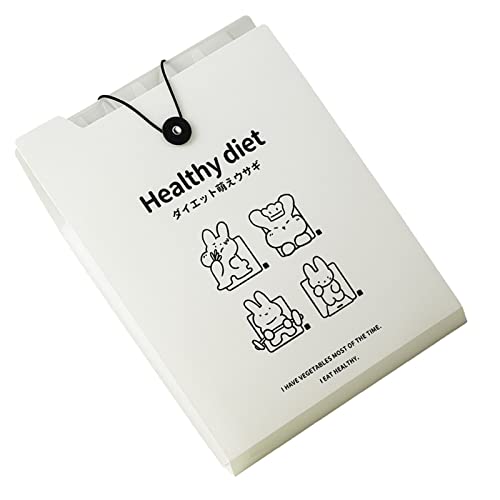 RIZGHWOY Buchstabe A4 Papier Erweiterung Dateiordner Tragbarer Vertikaler Organisator für Schnellsuche, Schule (Kangkang-Kaninchen) von RIZGHWOY
