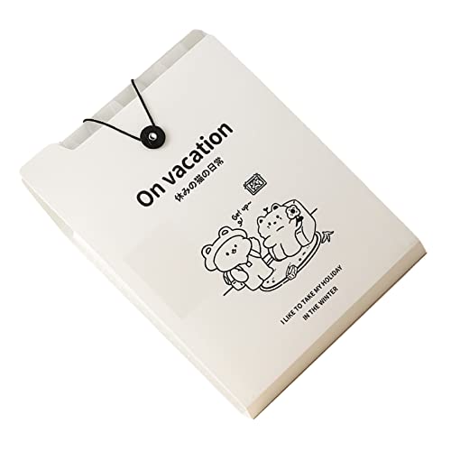 RIZGHWOY Buchstabe A4 Papier Erweiterung Dateiordner Tragbarer Vertikaler Organisator für Schnellsuche, Schule (Meows Feiertag) von RIZGHWOY