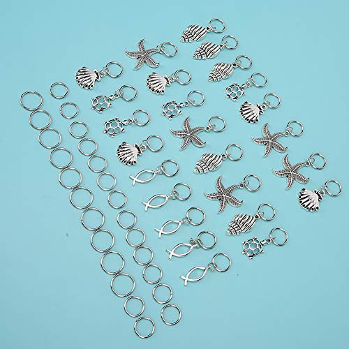RIZGHWOY DIY -Anhänger Accessoires Vintage Alloy Marine Animal Hair Clamp/Halter für DIY -Handwerker und Schmuckhersteller Tiefe Silber 50pcs RIZGHWOY DIY -Anhänger Accessoires Vintage Alloy Marine Animal Hair Clamp/Halter für DIY -Handwerker und Schmuckhersteller Tiefe Silber 50pcs von RIZGHWOY
