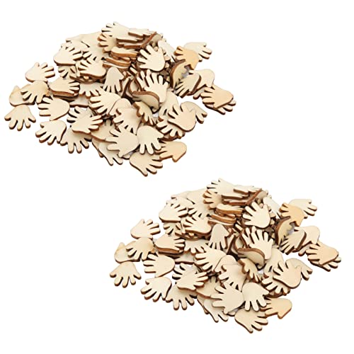 RIZGHWOY DIY Palm -förmige Holzchips Langlebige Glattere Oberflächen für DIY -Handwerk 200pcs für die Heimdekoration von RIZGHWOY