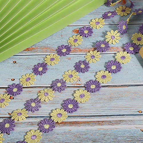 RIZGHWOY Daisy Flower Lace Trim Exquisit DIY Patch Ribbon für das Nähen von Handwerk, 5pcs Farbenfrohe Handwerk Vorräte für die Hochzeitsdekoration zu Hause RIZGHWOY Daisy Flower Lace Trim Exquisit DIY Patch Ribbon für das Nähen von Handwerk, 5pcs Farbenfrohe Handwerk Vorräte für die Hochzeitsdekoration zu Hause von RIZGHWOY