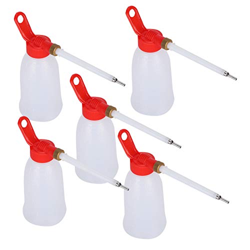 RIZGHWOY Düse Öler Nähmaschine Kunststoff Injektorpistole Typ Ölsprühgerät für Maschinenfabrik Verwenden Sie 5pcs 200 Ml Spitze Style Oiler Zur Maschinenreparatur und Wartung von RIZGHWOY