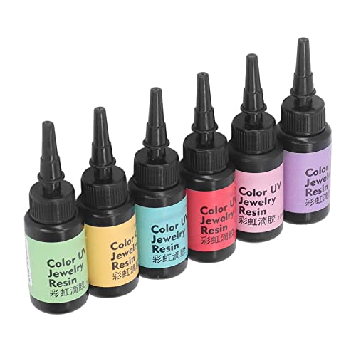 RIZGHWOY Easy Operation Harz Sicheres Material für DIY -Schmuck 6PCS 10ml Harz für Künstler (Set A (Chartreuse, Hellblau, Blassviolett,) von RIZGHWOY