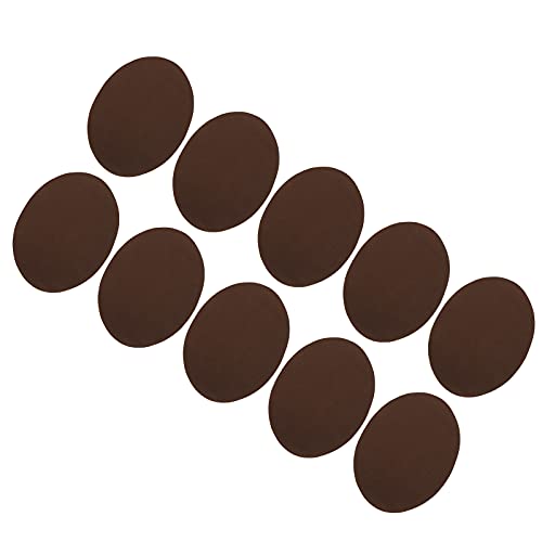 RIZGHWOY Eisenflecken Langlebige Klebstoff -Oval Reparaturaufkleber für DIY -Kleidung, 10 Stücke für Pullover Mobilfunk Hemdreparatur, Flanellmaterial (Kaffee) von RIZGHWOY