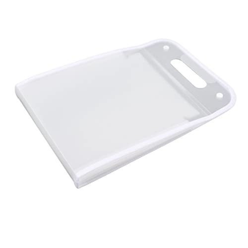 RIZGHWOY Erweiterung Dateiordner Große Kapazität Robustes Design für Schulordner Dokumentordner Tragbare Vertikale Speichertasche für Schüler und Büroangestellte Transparent weiß von RIZGHWOY