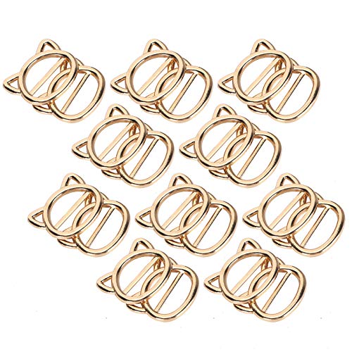 RIZGHWOY Goldener Katzenkopfkopf -Schnalle Dekoratives Anhänger für Kleidungszubehör 20pcs, Ti -Legierung Material, Süßes und Modisches Design, Ideal für Mädchen RIZGHWOY Goldener Katzenkopfkopf -Schnalle Dekoratives Anhänger für Kleidungszubehör 20pcs, Ti -Legierung Material, Süßes und Modisches Design, Ideal für Mädchen von RIZGHWOY