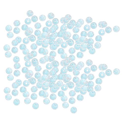 RIZGHWOY Harz Glänzende Perlen DIY Handgemachte Halskette Armband Schmuck 8mm 500 G für Muttertag Handwerker (glänzendes Blau) von RIZGHWOY