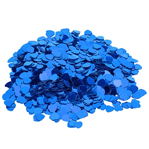 RIZGHWOY Heartshaped Confetti -Pailletten Dekoration Vorräte für die Hochzeit Valentinstag Party, 3000pcs Streut für Festivals, 100g PVC -Material (BLUE) von RIZGHWOY