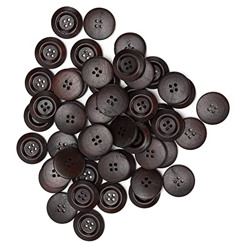 RIZGHWOY Holzknöpfe Langlebige Dunkle Kaffee Dekorative Mantelbekleidung Accessoires 200pcs für DIY -Basteln RIZGHWOY Holzknöpfe Langlebige Dunkle Kaffee Dekorative Mantelbekleidung Accessoires 200pcs für DIY -Basteln von RIZGHWOY