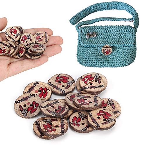 RIZGHWOY Kokosnussschale Bemalte Knöpfe Umweltfreundlich 100pcs Nähen für Kleidung Accessoires Scrapbooking DIY, Farbenfrohe 20-mm-Knöpfe für DIY-Handwerk (2) von RIZGHWOY