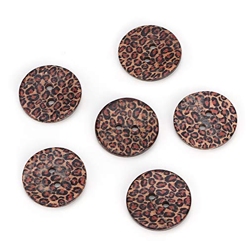 RIZGHWOY Kokosnussschale Bemalte Knöpfe Umweltfreundlich 100pcs Nähen für Kleidung Accessoires Scrapbooking DIY, Farbenfrohe 20-mm-Knöpfe für DIY-Handwerk (3) von RIZGHWOY