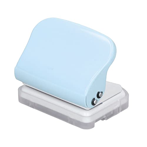 RIZGHWOY Kompaktes Handheld -Loch -Punch mit Lineal Design und Plastikbodenkissen, Geeignet für Büro und Schule, 2,8 X 2,1 X,5 Zoll (hellblau) von RIZGHWOY