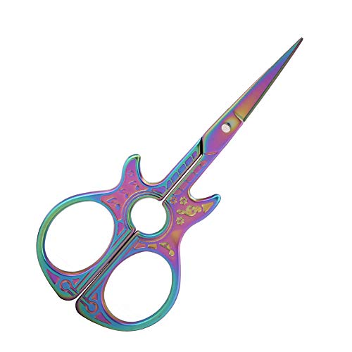RIZGHWOY Kreative Kommode Stickerei, Altes Nähregel mit Gitarrenform, Hochwertiger Edelstahl (COLOR) von RIZGHWOY