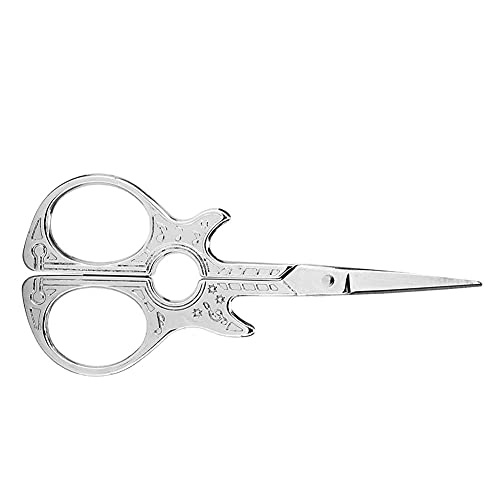 RIZGHWOY Kreative Kommode Stickerei, Altes Nähregel mit Gitarrenform, Hochwertiger Edelstahl (SILVER) von RIZGHWOY